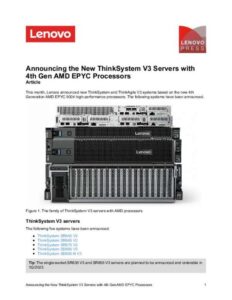 Announcing the New ThinkSystem V3 Servers with 4th Gen AMD EPYC ...